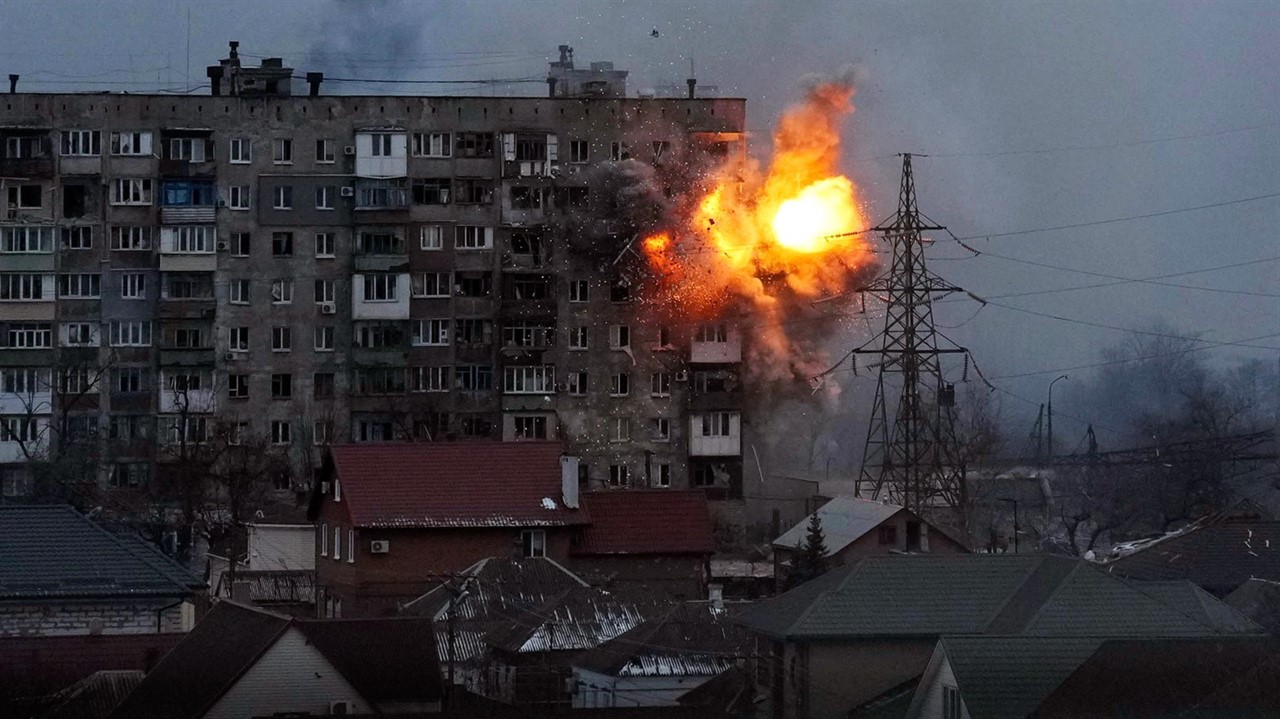 Explosion in an apartment building