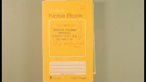 Front cover of a Victor note book