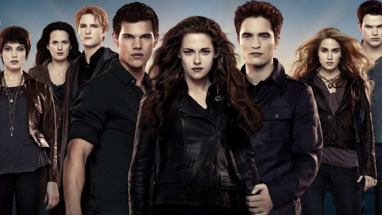 a group of vampires, a werewolf and a woman