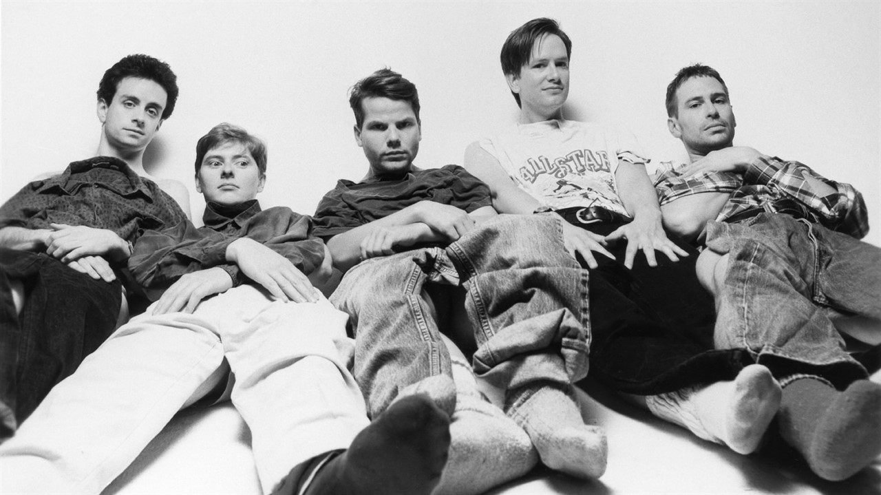 Kids in the Hall troupe lying on ground
