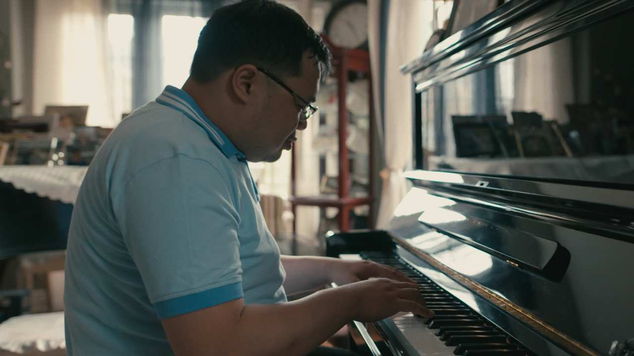 a person playing the piano