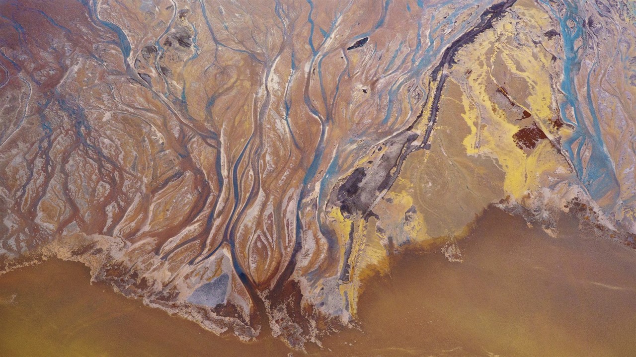 Aerial view of contaminated water - Abstract image