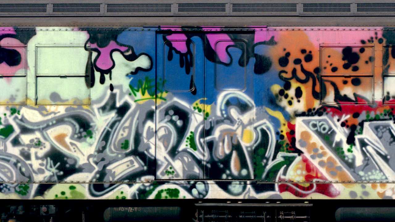graffiti on a train